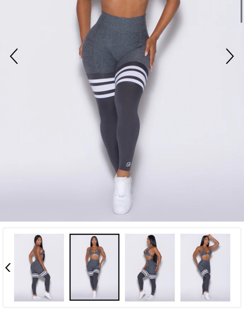 Bombshell Sportswear Gray and White Leggings